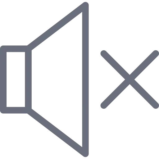 Mute Sound Icon in Clean Design