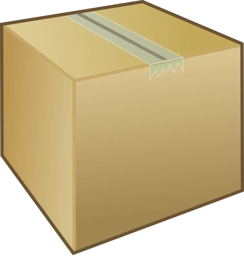 Brown Cardboard Box Illustration