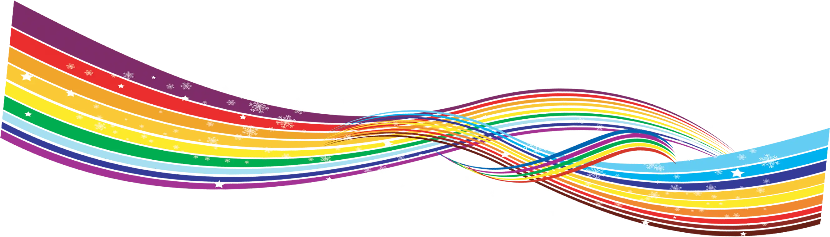 Rainbow Wave Abstract Design