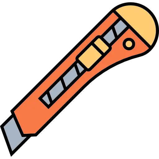 Cartoon Box Cutter with Orange Handle