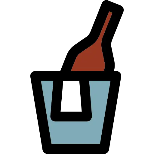 Wine Bottle in Chilling Bucket Illustration