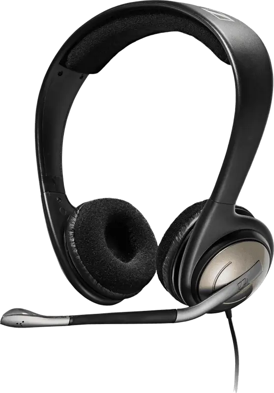 Black Headset with Microphone for Communication Use