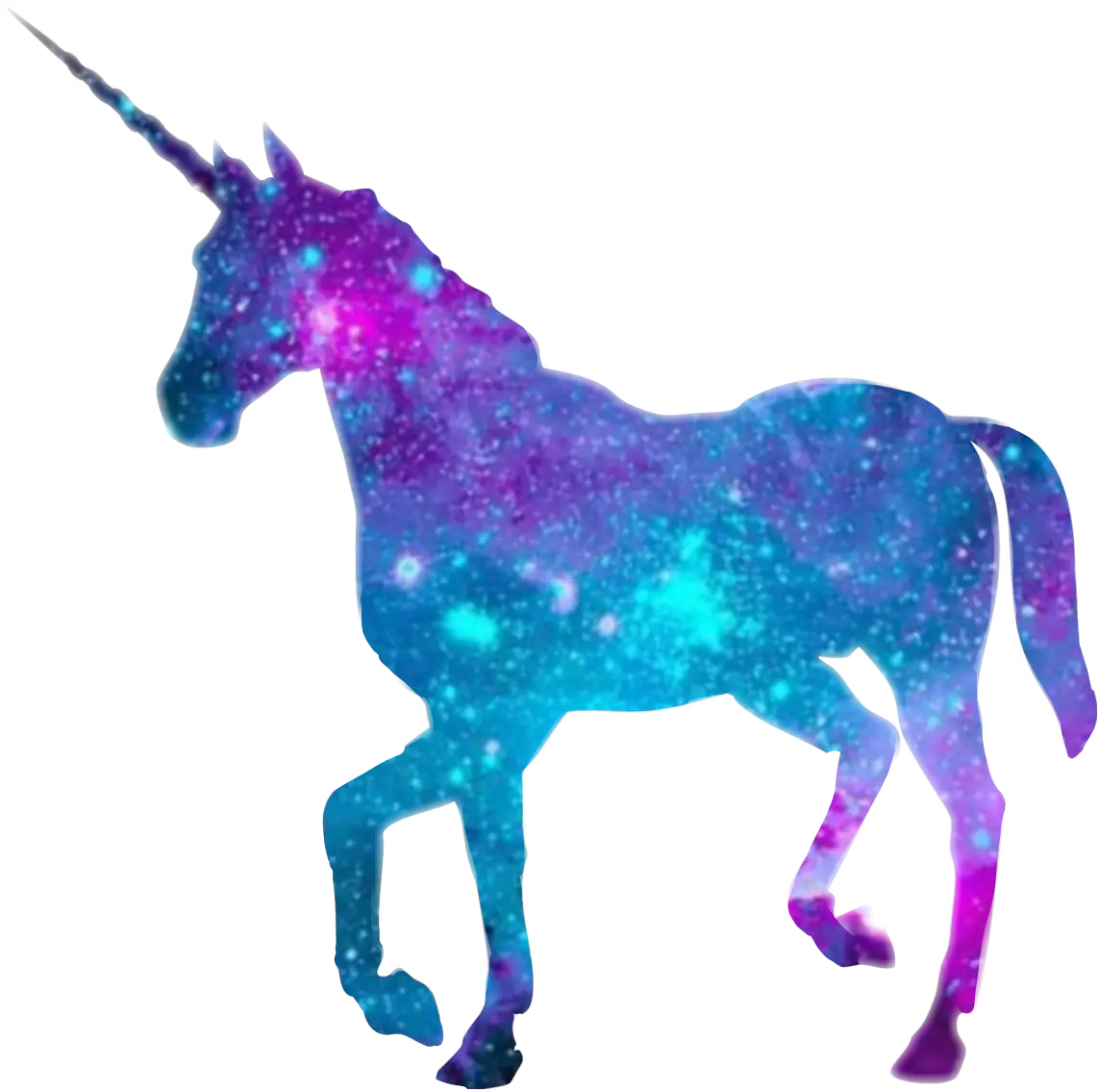 Galaxy-Themed Unicorn Illustration
