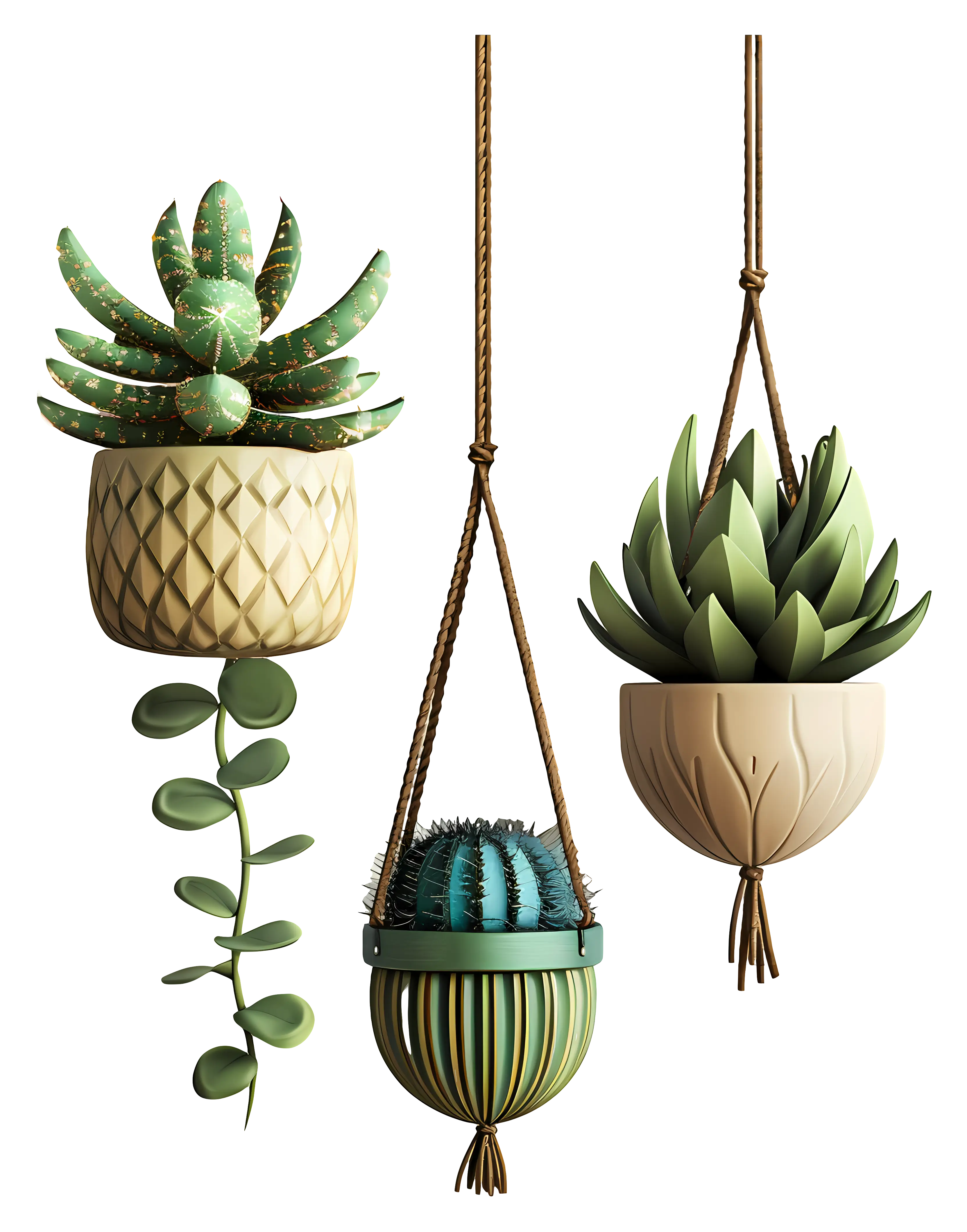 Hanging Succulent Plants in Pots