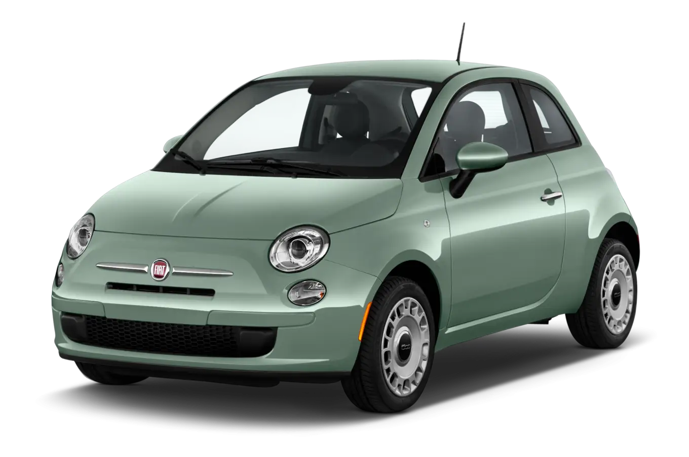 Light Green Fiat Car Compact Design