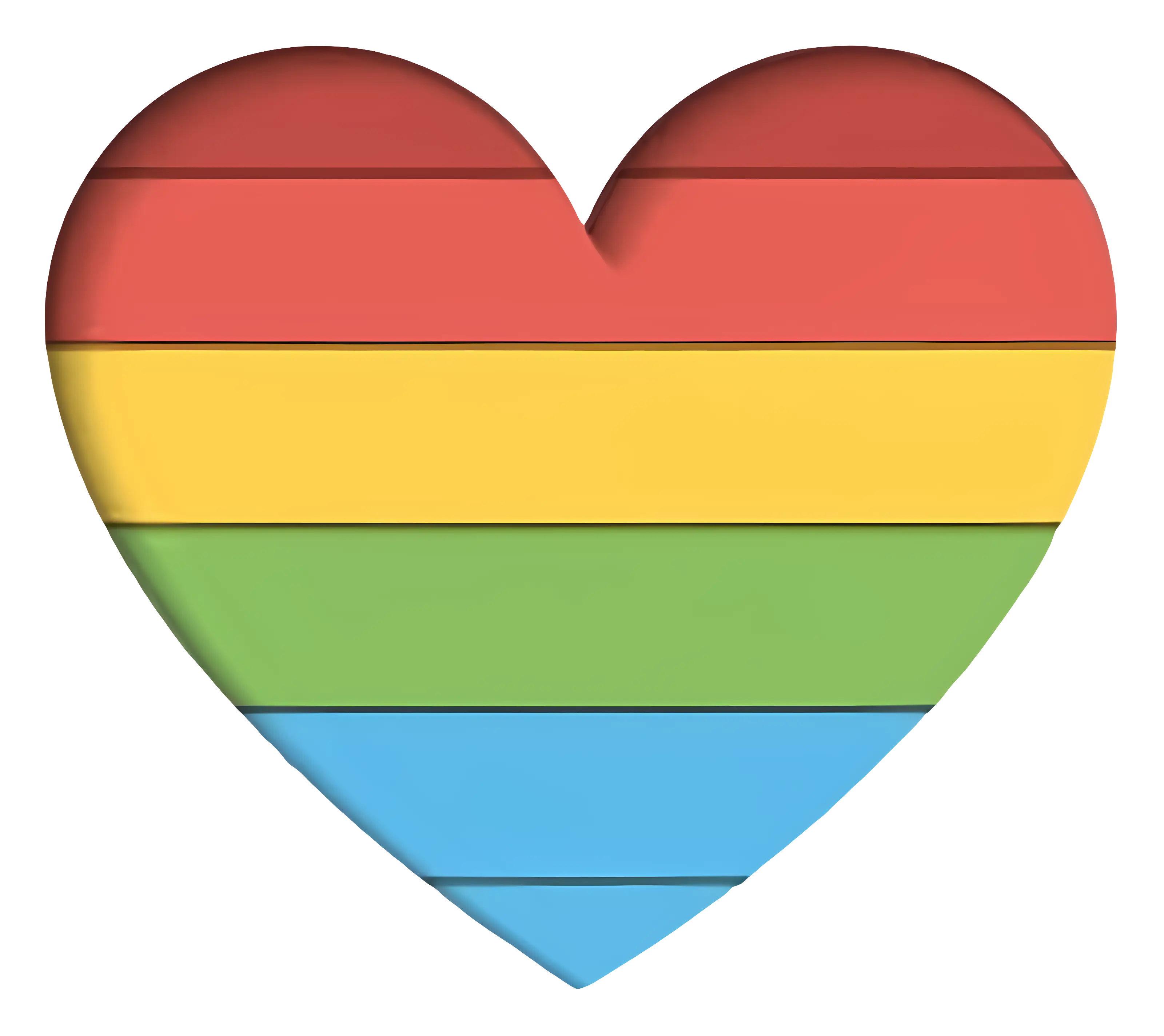 Rainbow Heart Illustration for Equality and Love