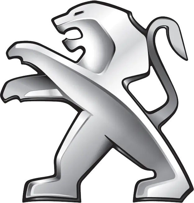 Metallic Styled Peugeot Lion Logo