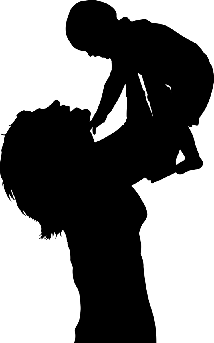 Mother Holding Baby Silhouette
