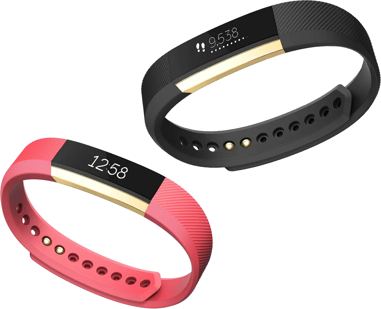 Modern Fitness Trackers in Black and Pink