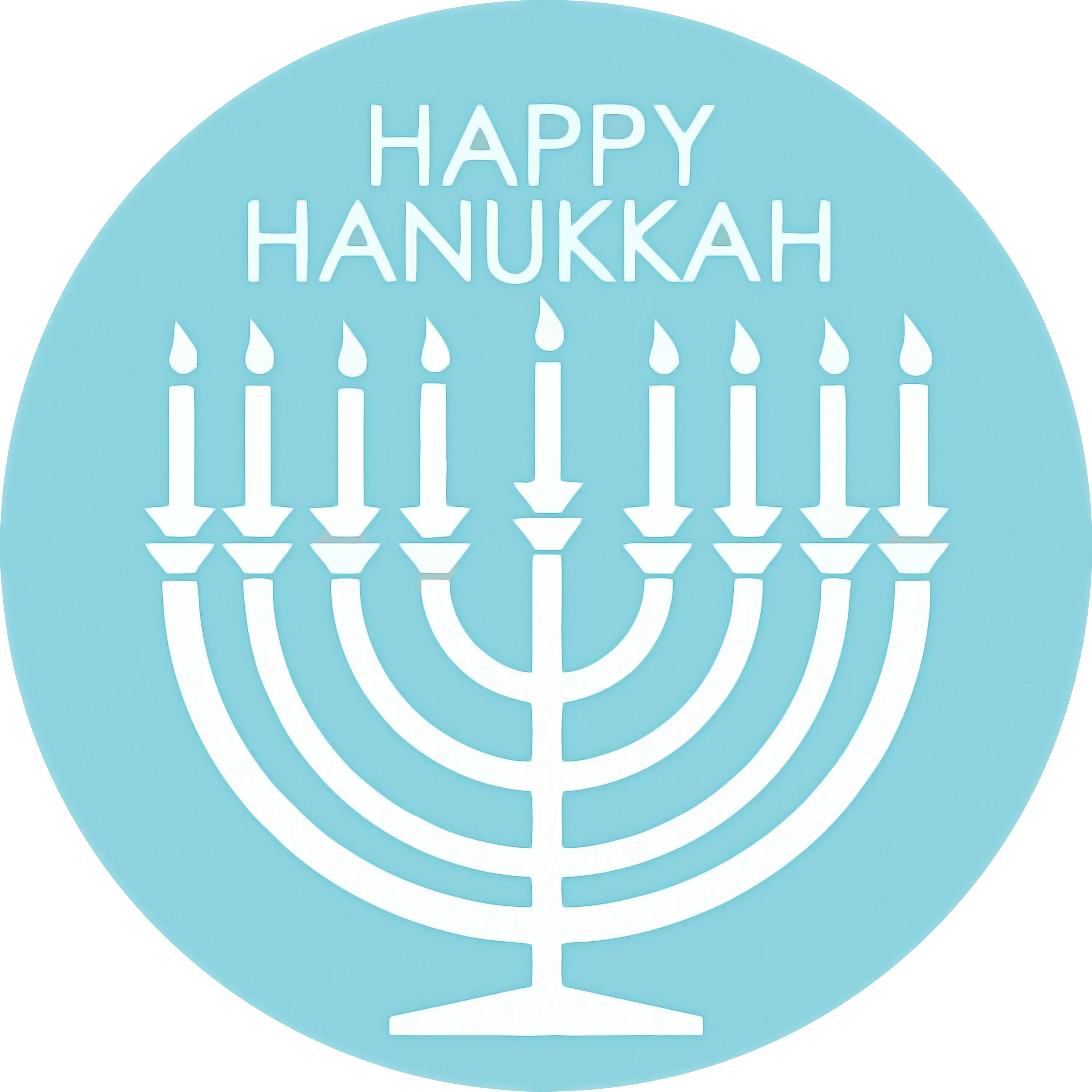 Happy Hanukkah Design with Menorah