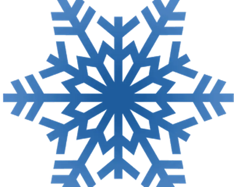 Detailed Blue Snowflake Design