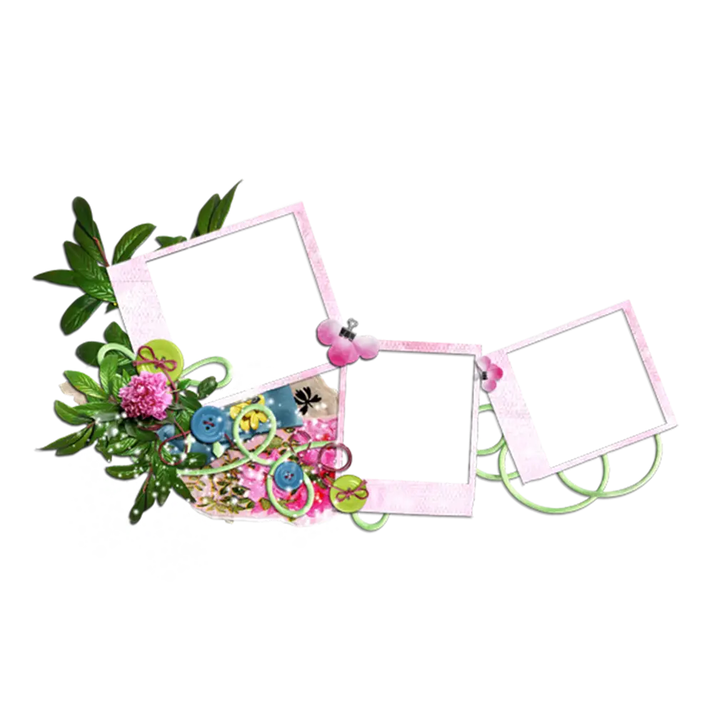 Decorative Photo Frame with Flowers