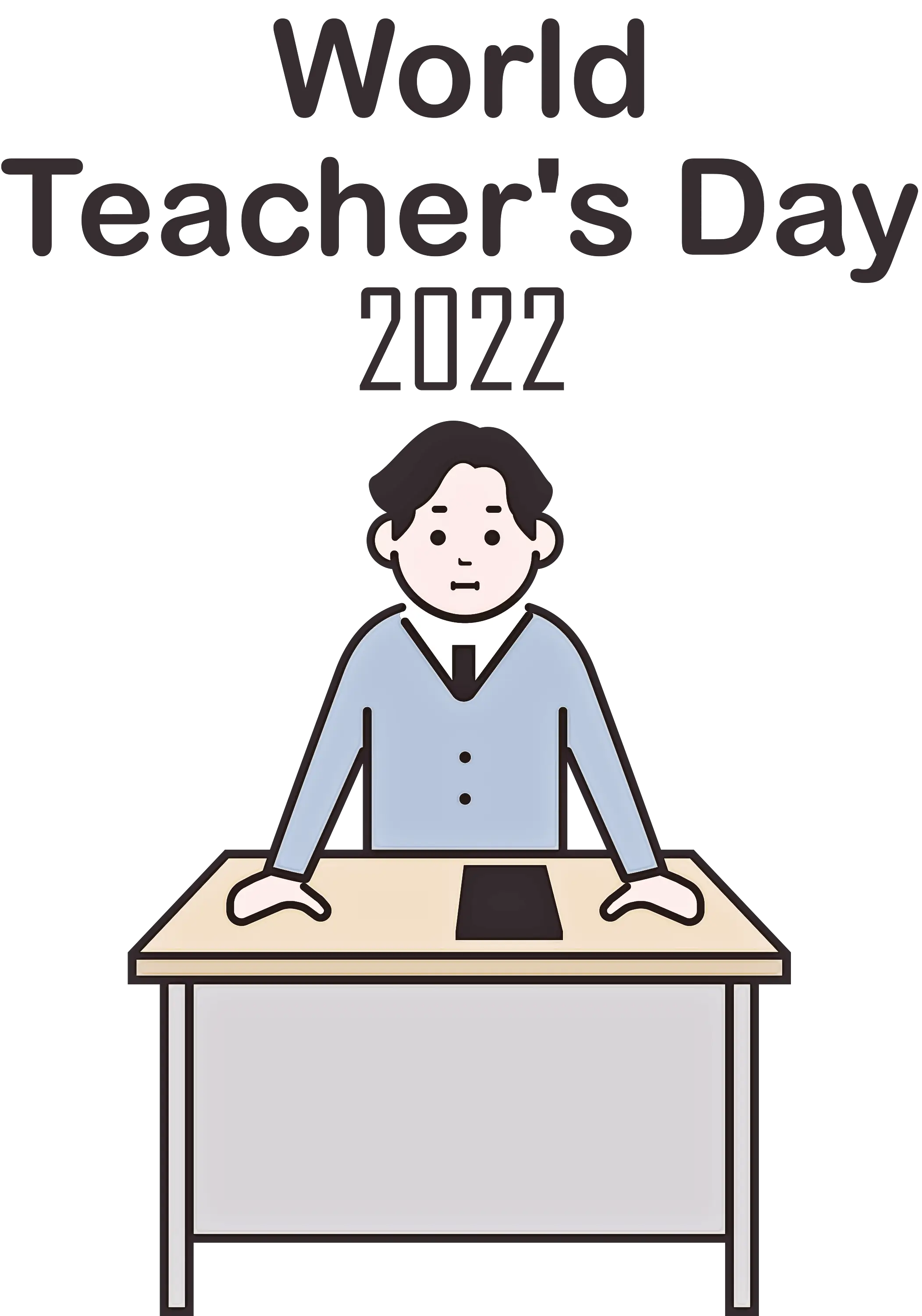 World Teacher&#039;s Day 2022 with Teacher Illustration