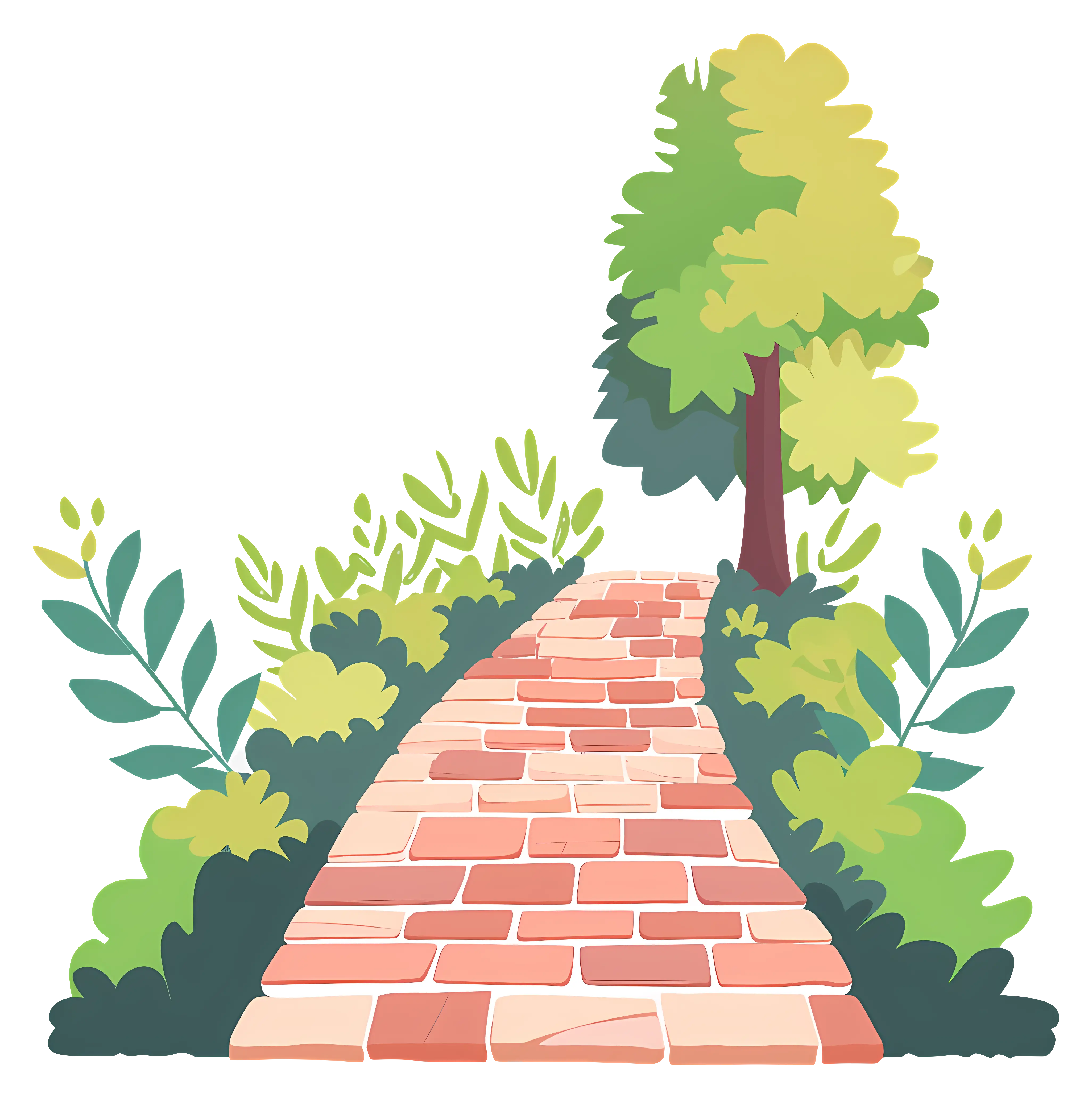 Brick Pathway in Garden