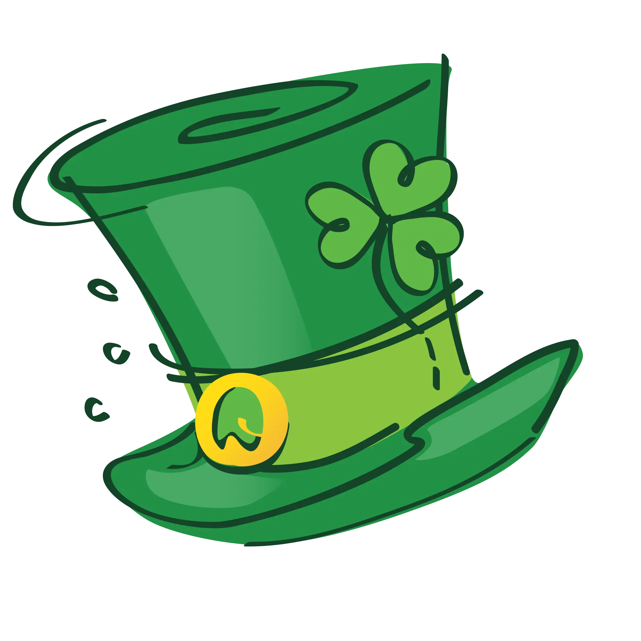 Green Hat with Clover for St. Patrick&#039;s Day