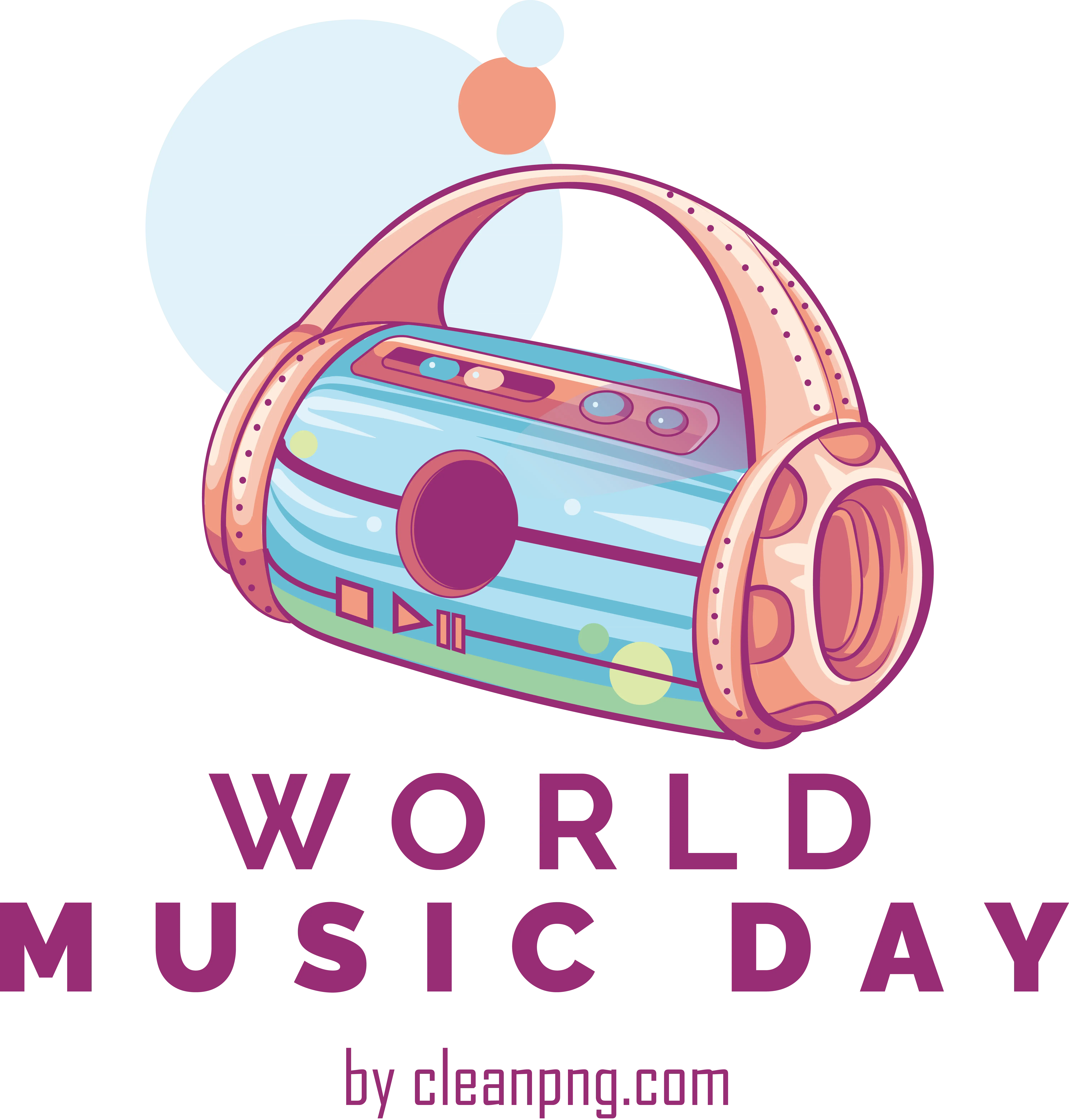 Boombox Illustration for World Music Day