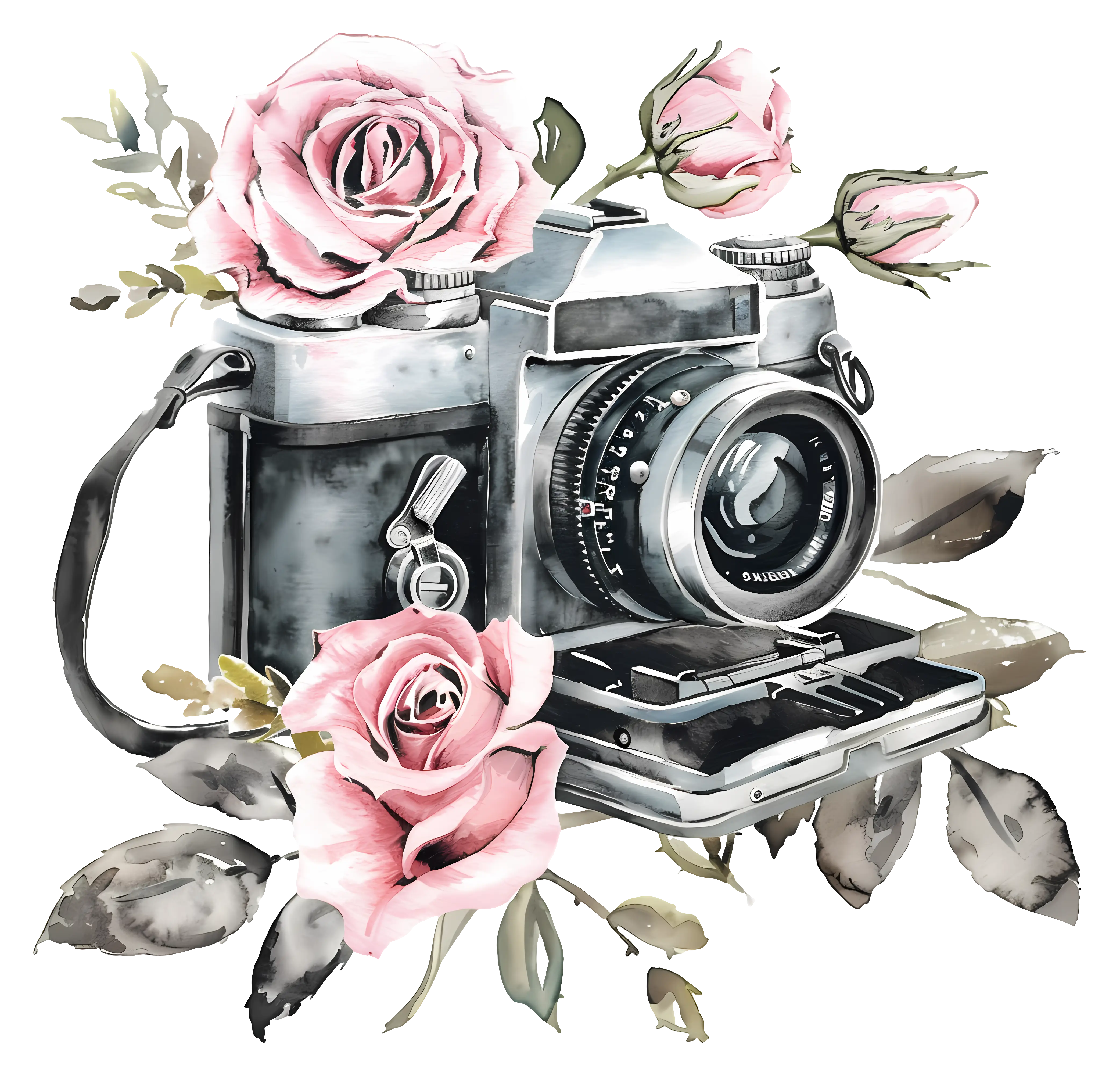 Camera with Roses