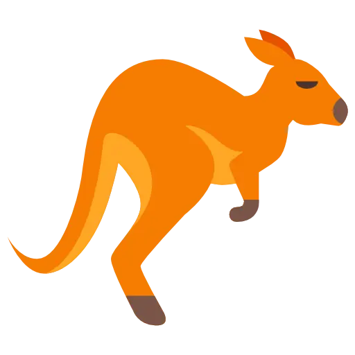 Kangaroo Cartoon Style Illustration
