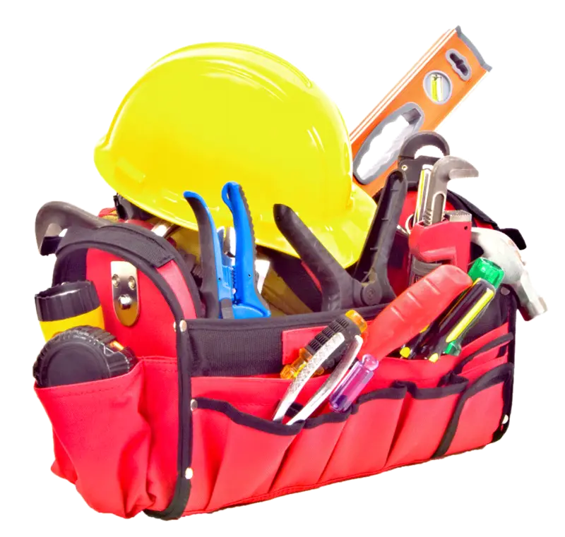 Red Tool Kit with Construction Essentials
