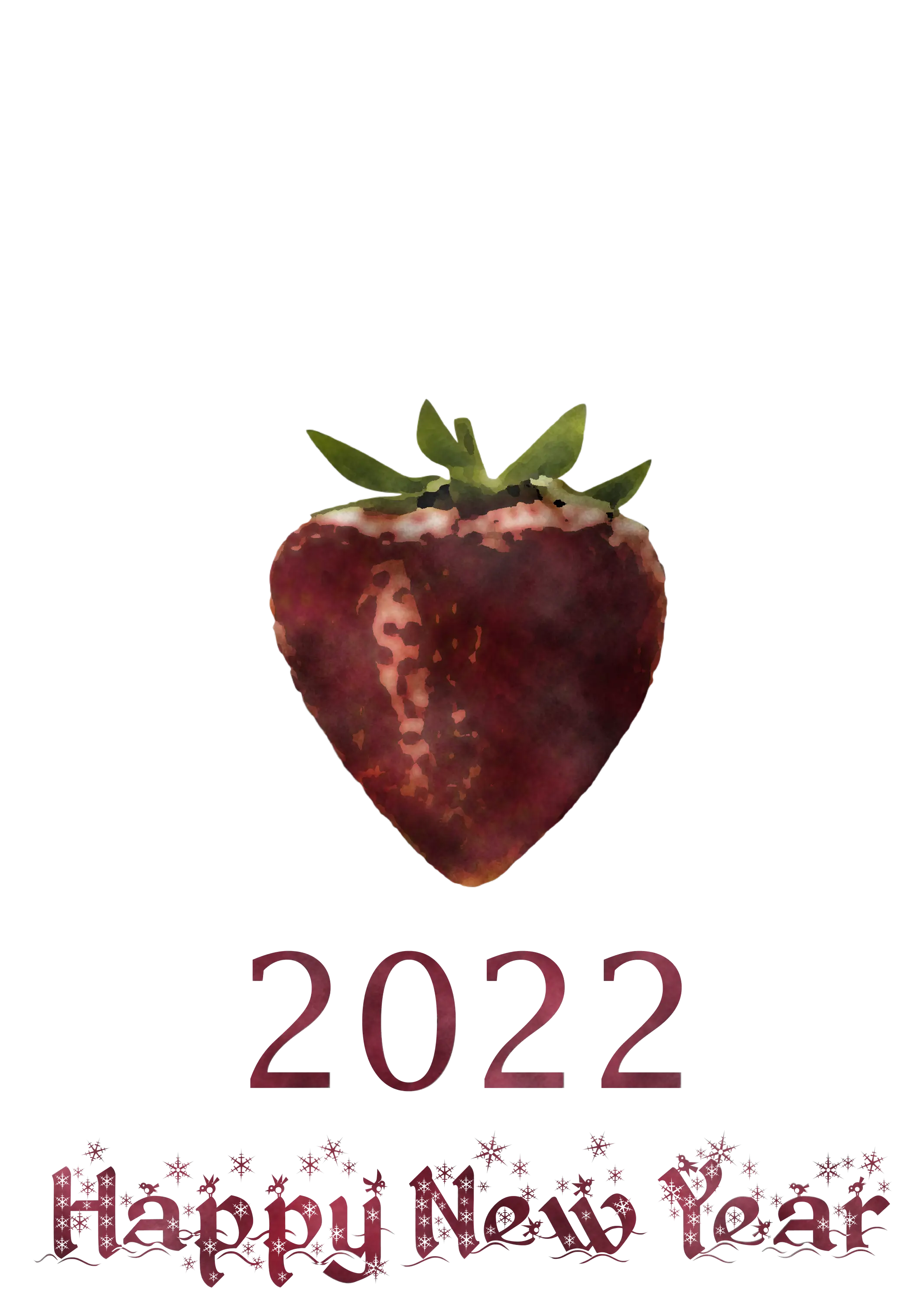 Strawberry Themed 2022 New Year Card