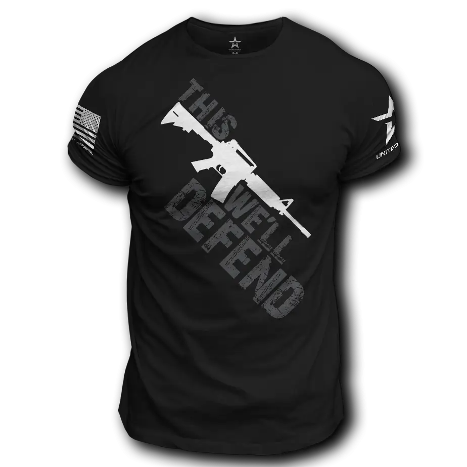 Black T-shirt with Gun Graphic