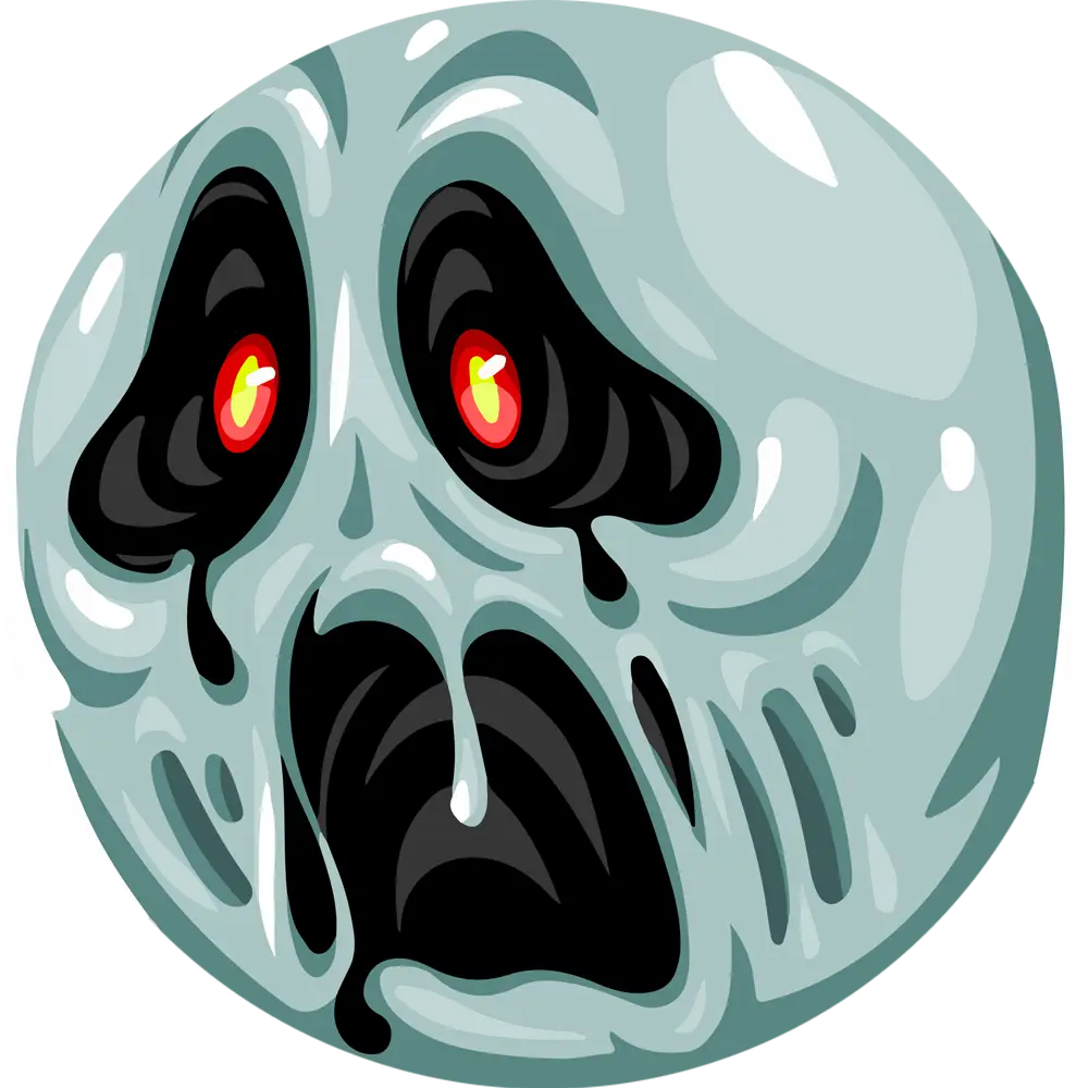 Scary Ghost Face Illustration