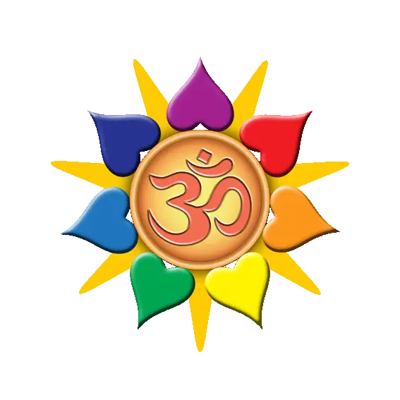 Colorful Heart Om Symbol