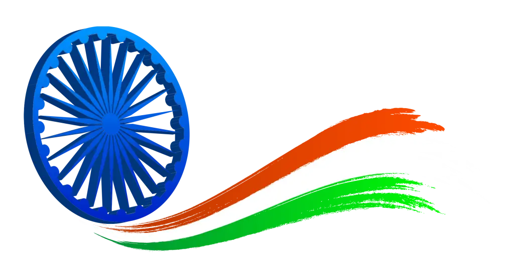 Indian Flag with Ashoka Chakra