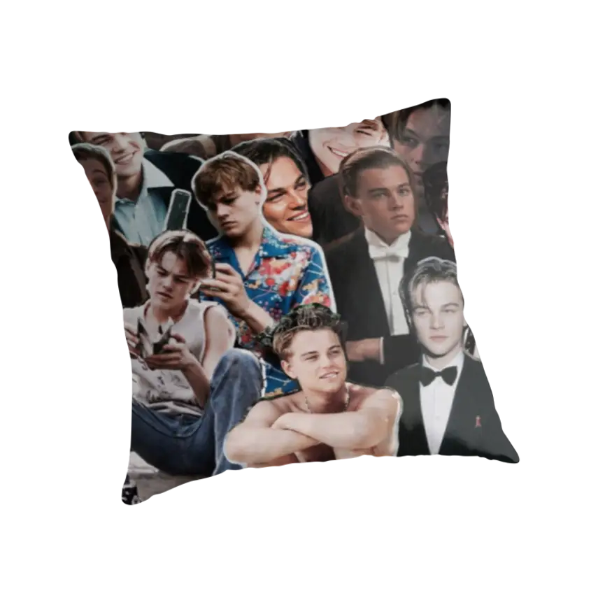 Decorative Pillow with Collage Design