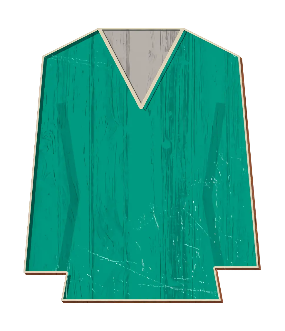Green Shirt with Texture Illustration