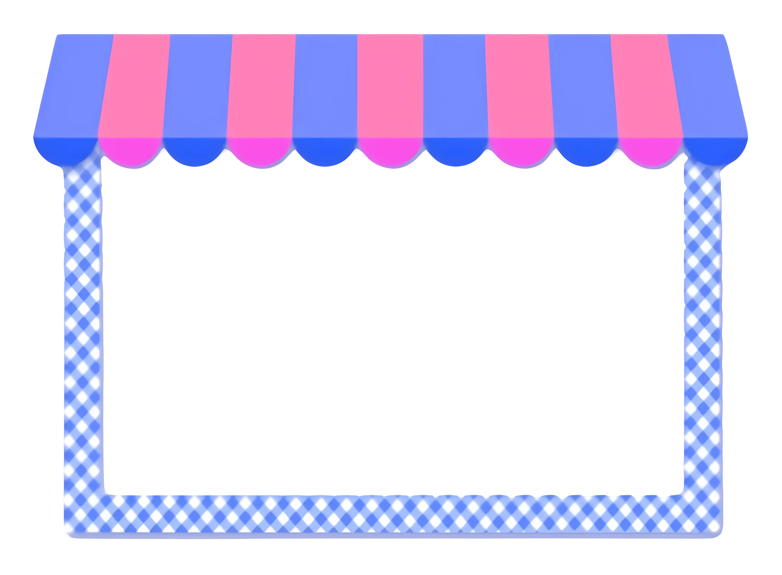 Blue and Pink Store Stall Design
