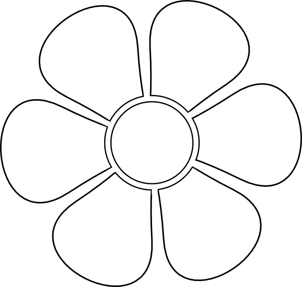 Flower Outline in Minimalist Style