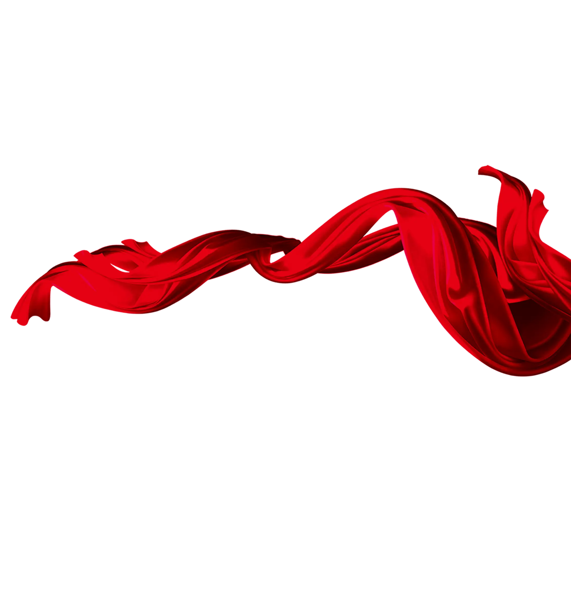 Flowing Red Fabric Illustration