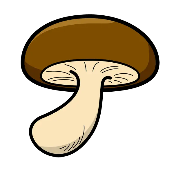 Cartoon Illustration of Mushroom