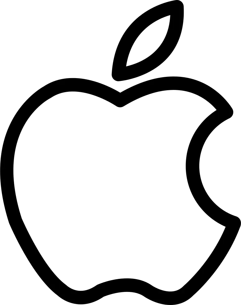 Minimalistic Black Apple Logo