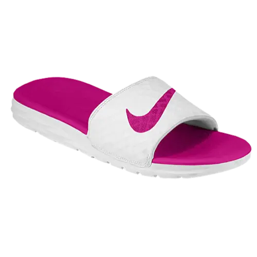 Pink and White Slide Sandals for Comfort