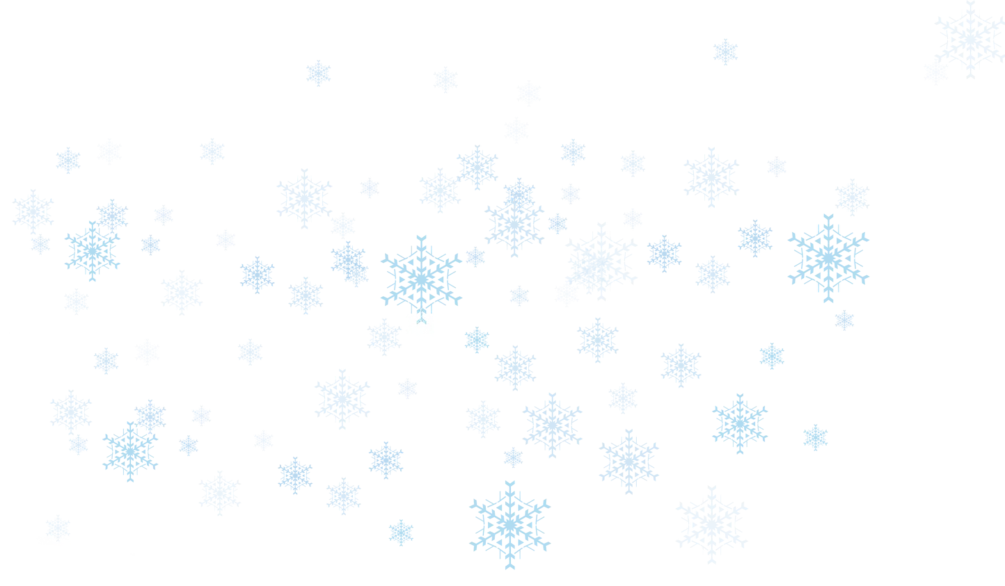 Transparent Snowflakes on Winter Background