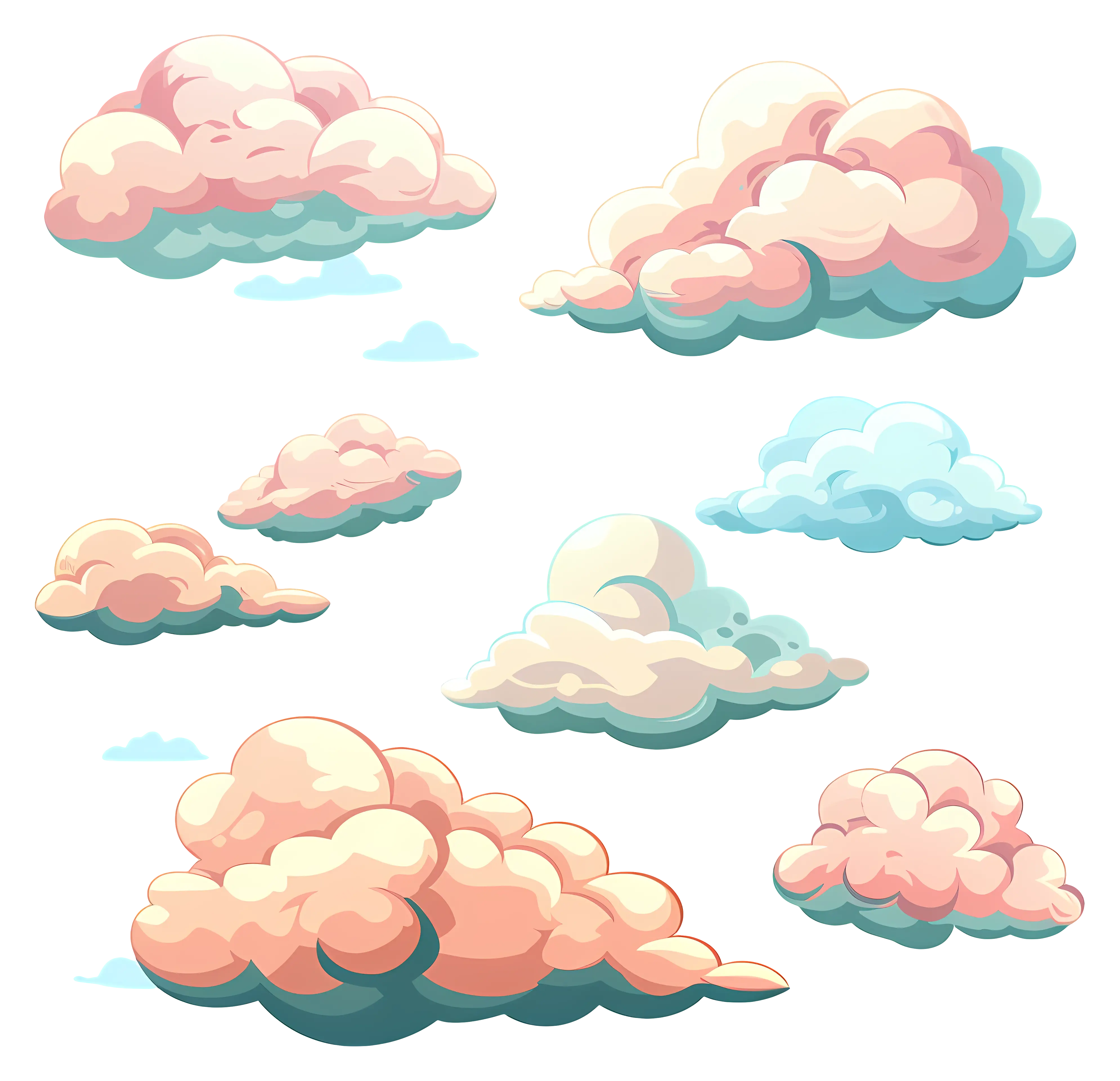 Cartoon Clouds in the Sky