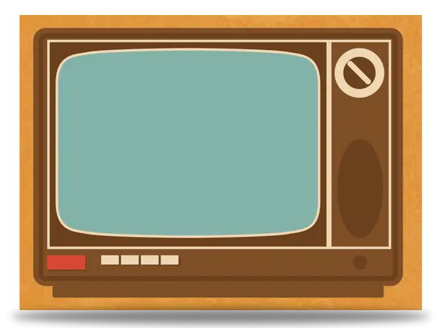 Vintage Brown Television Illustration