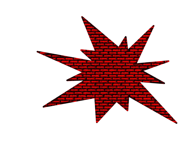 Red Brick Explosion Graphic Design