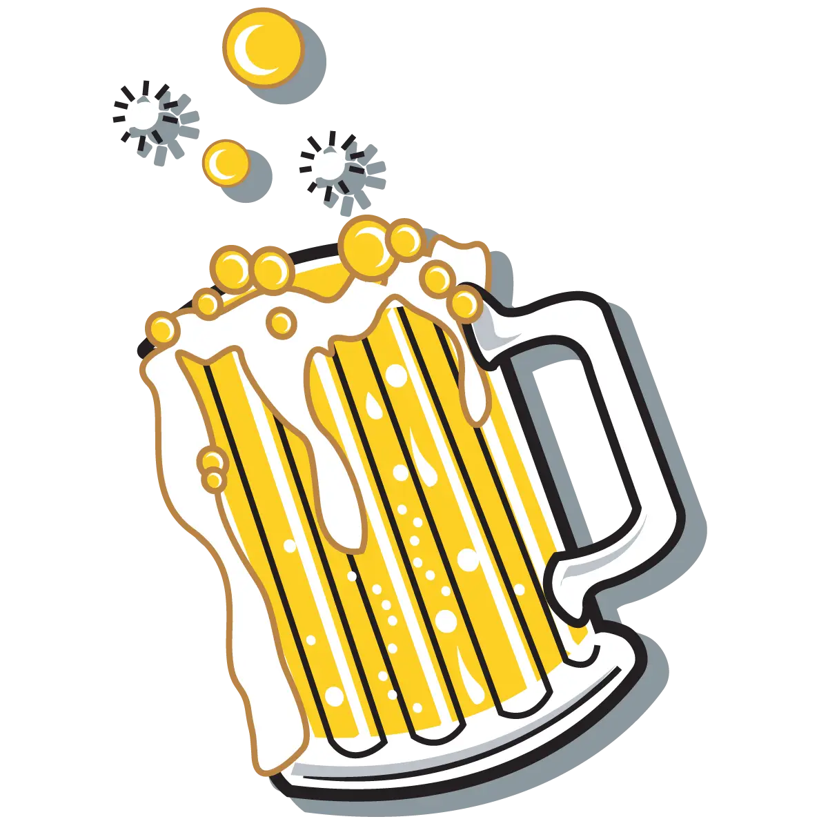 Frothy Beer Mug Illustration