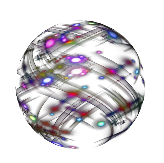 Colorful Glowing Sphere with Futuristic Design