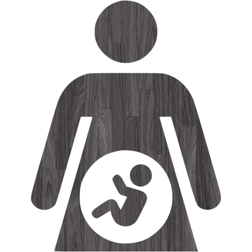 Pregnant Woman Icon Symbolizing Motherhood