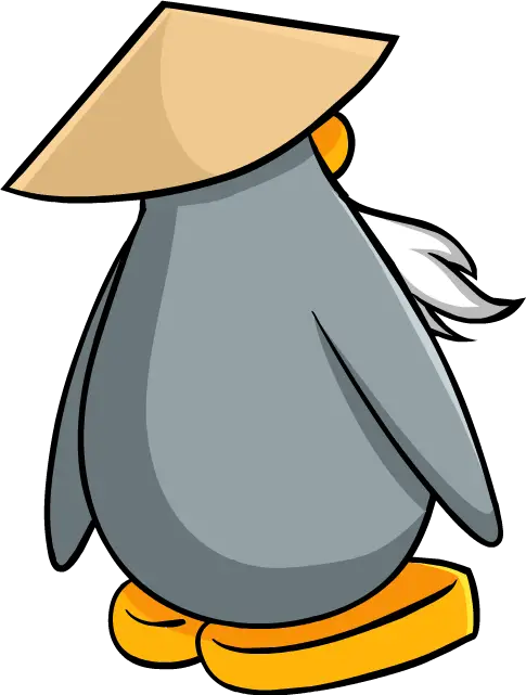 Cartoon Penguin with Hat in Cute Style