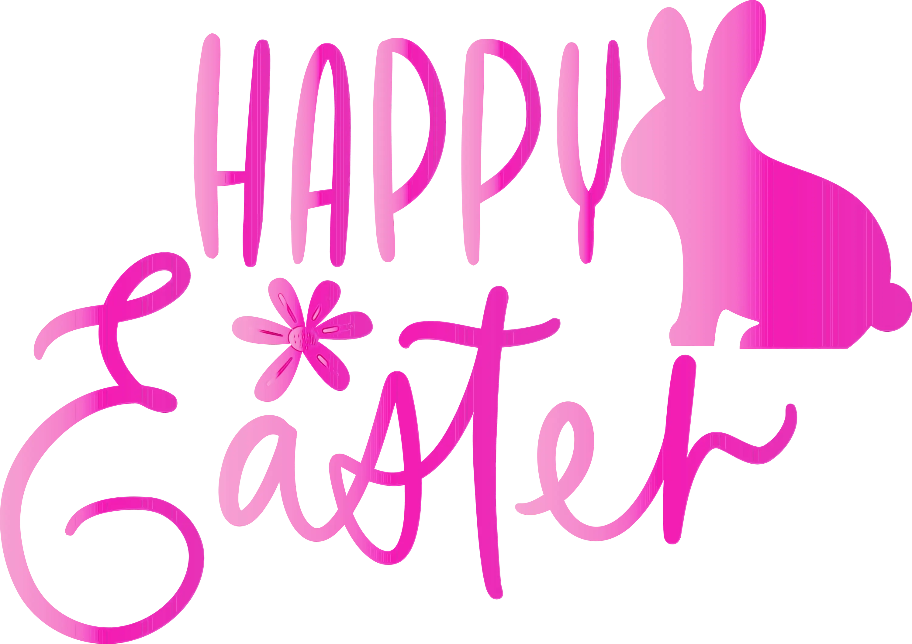 Pink Happy Easter Greeting Design