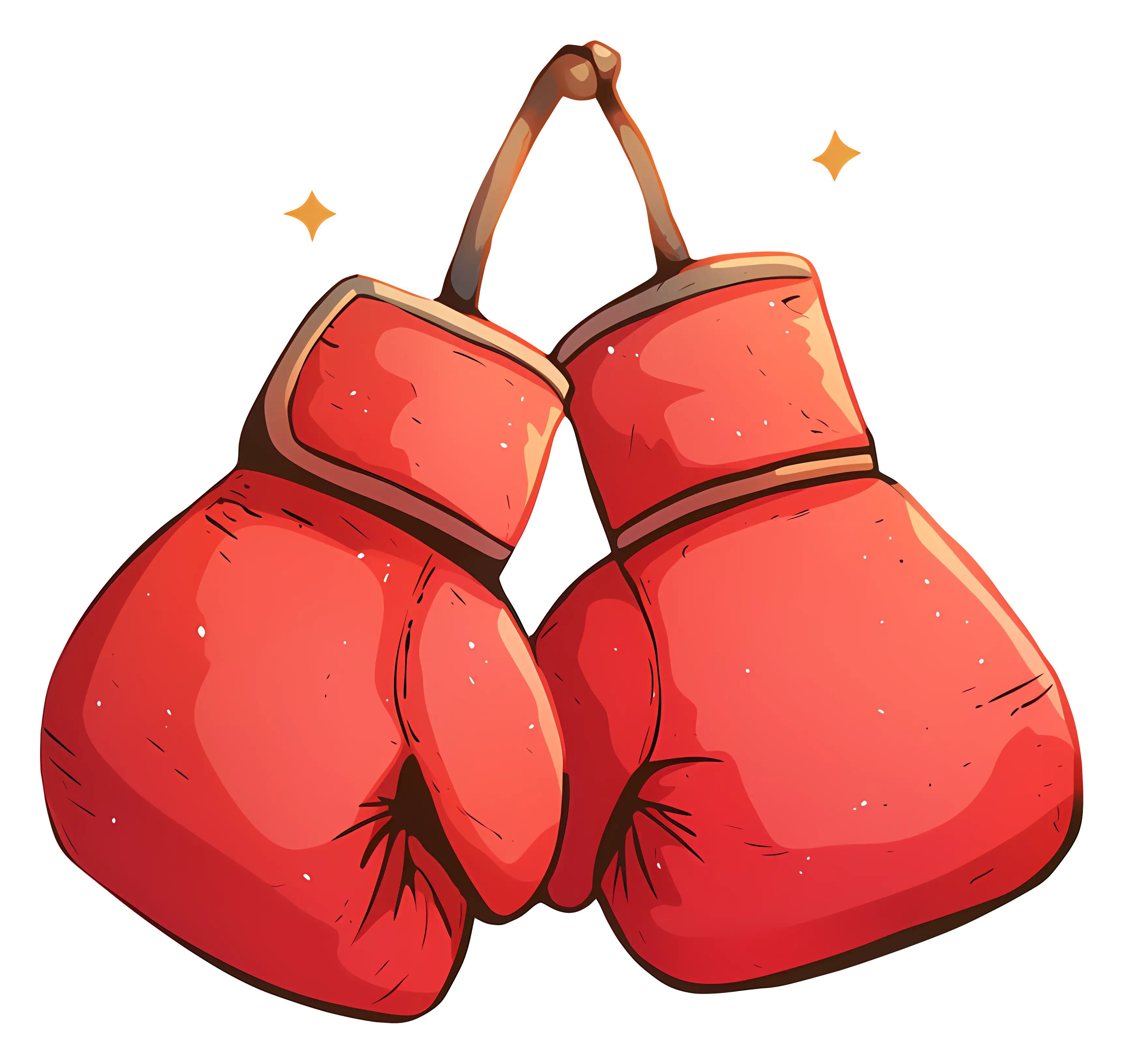 Red Boxing Gloves Hanging