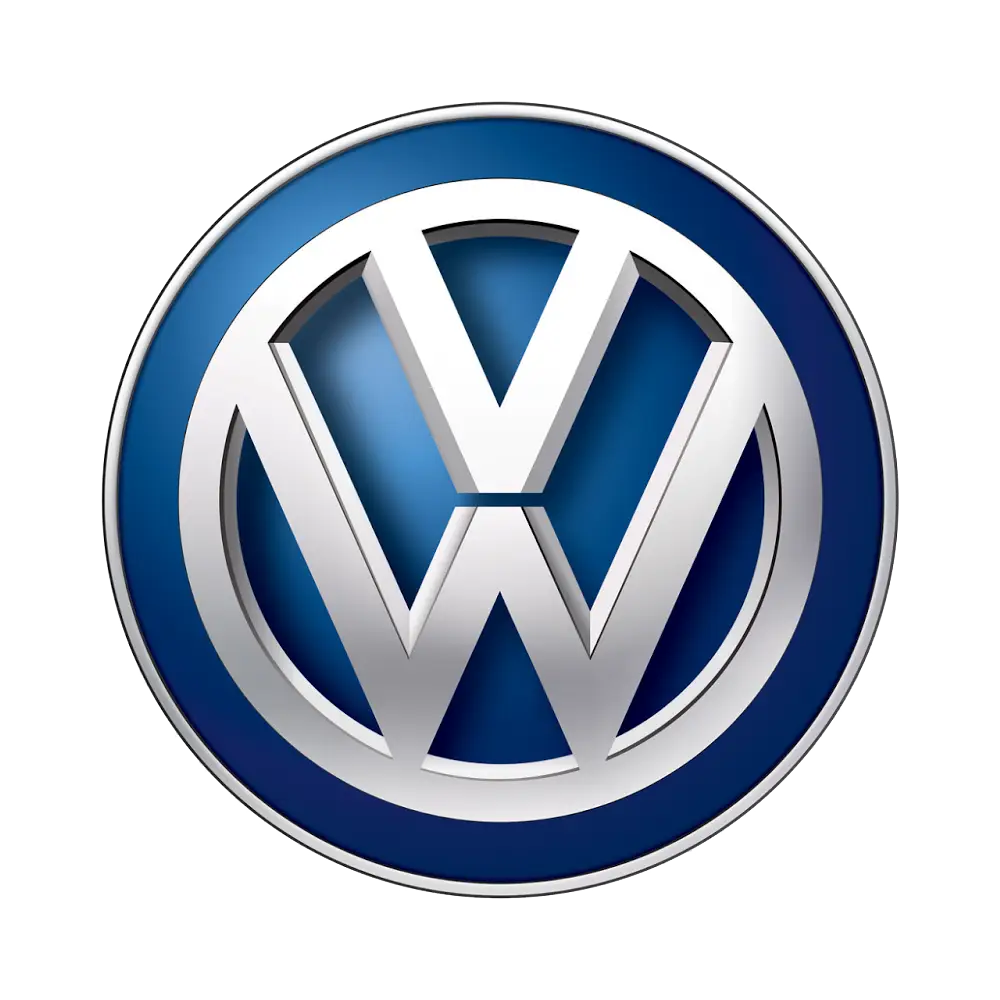 Volkswagen Logo in Blue and Silver
