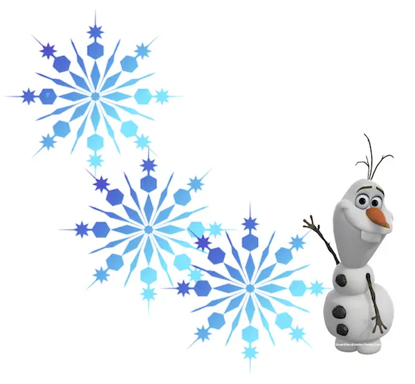 Cartoon Character with Snowflakes