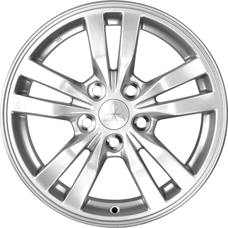 Silver Car Wheel and Tire Design