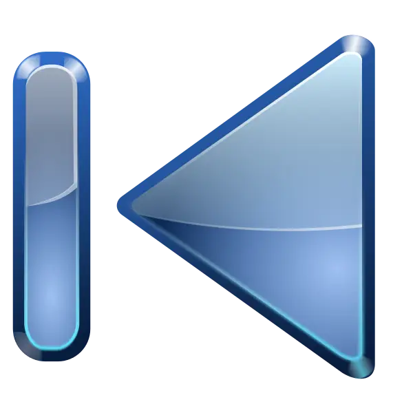 Play and Pause Buttons in Blue Gradient